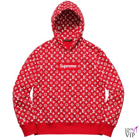 felpa supreme per louis vuitton rossa|supreme x Louis Vuitton.